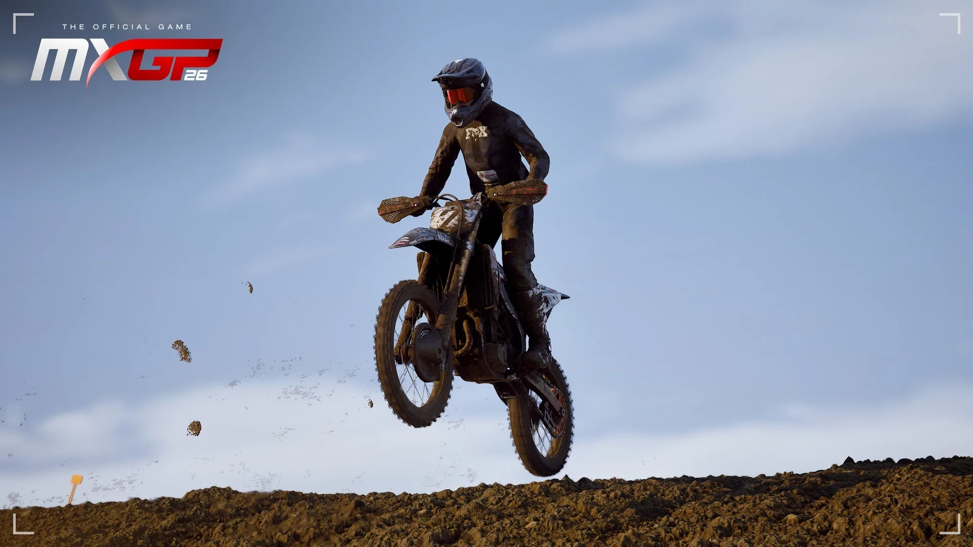 MXGP 26 rider clearing a crest on a named circuit