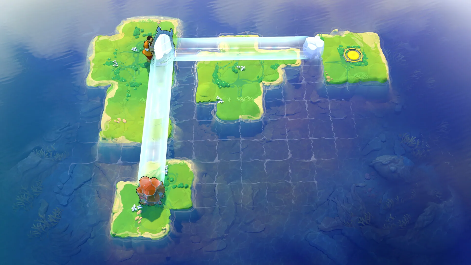 Puzzle chamber screenshot with readable geometry