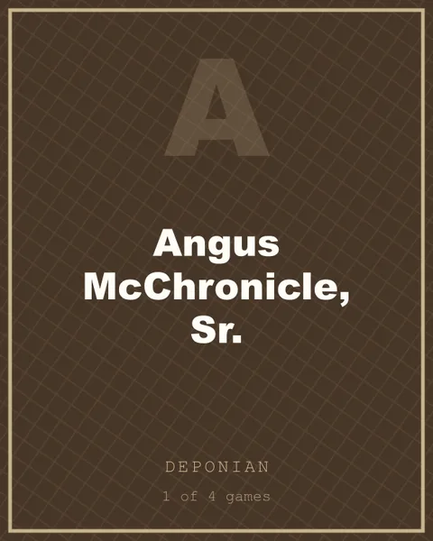 Angus McChronicle, Sr.