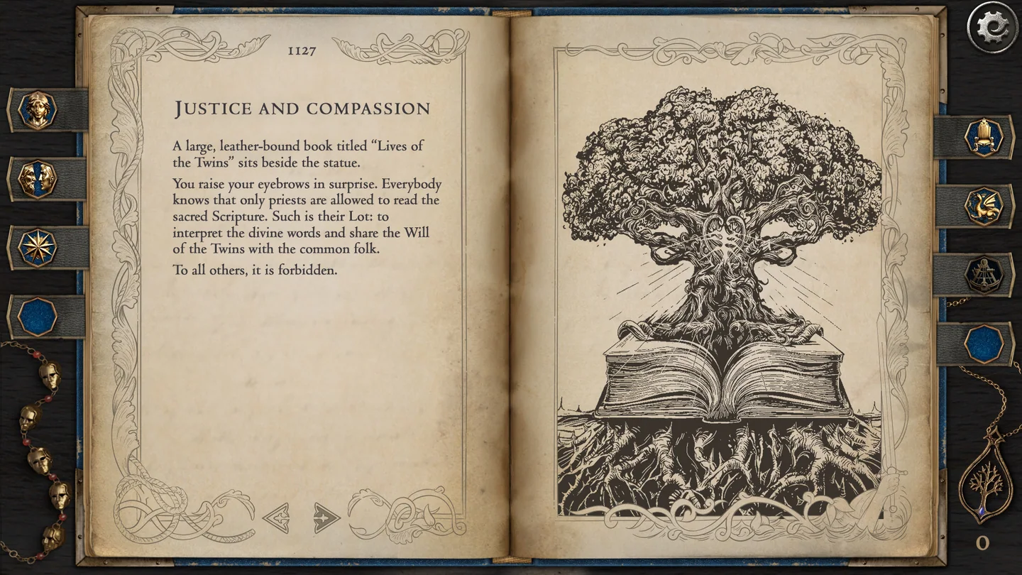 Illustrated Scripture page titled Justice and Compassion