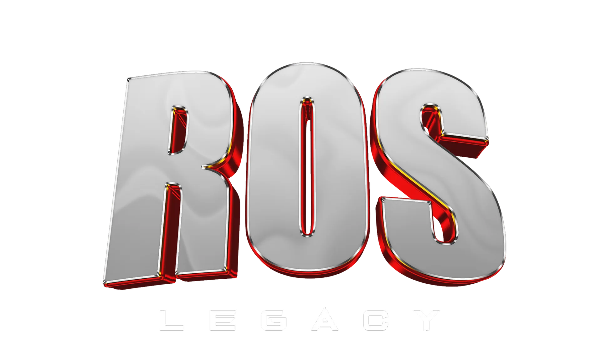 ROS Legacy chrome key art wordmark