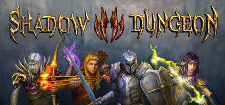 Steam header art: four class portraits under the Shadow Dungeon logo.