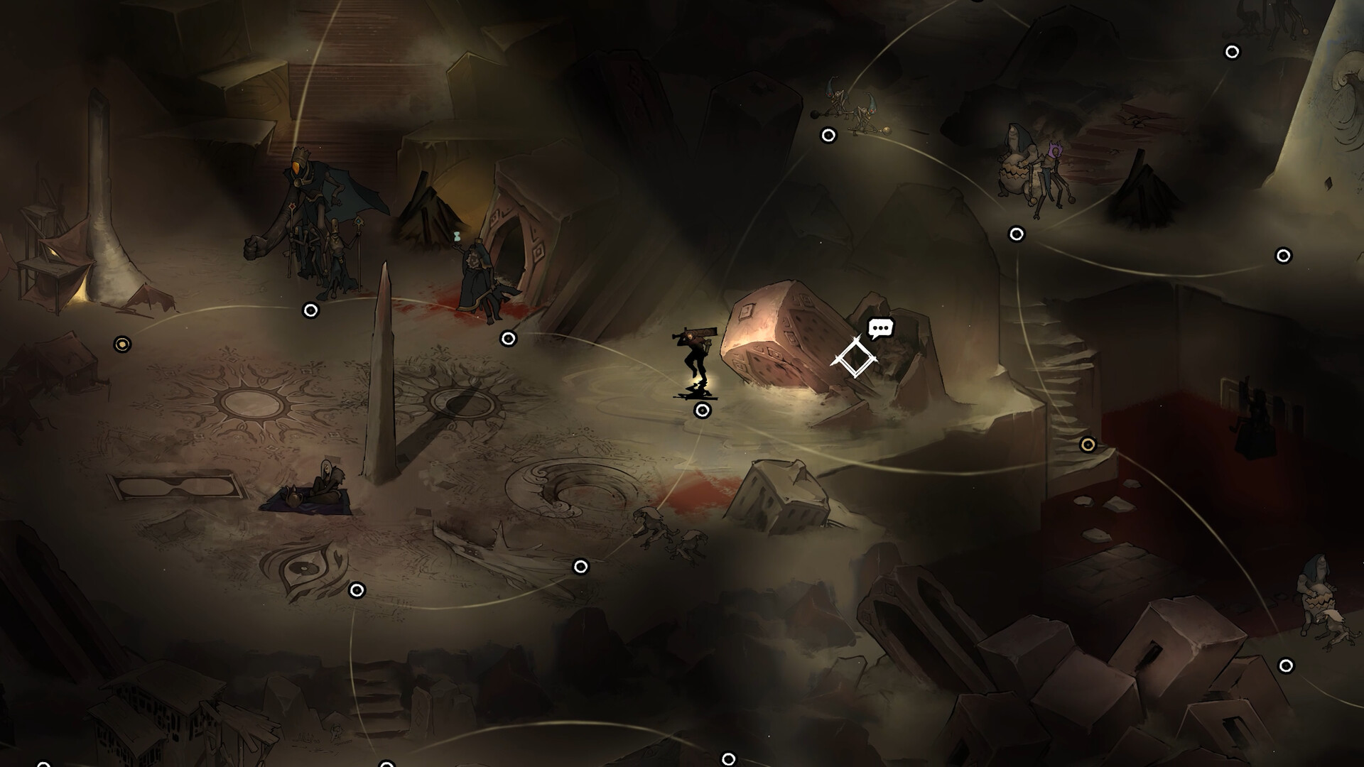 Official parchment-toned Shards of Order world map with connected nodes
