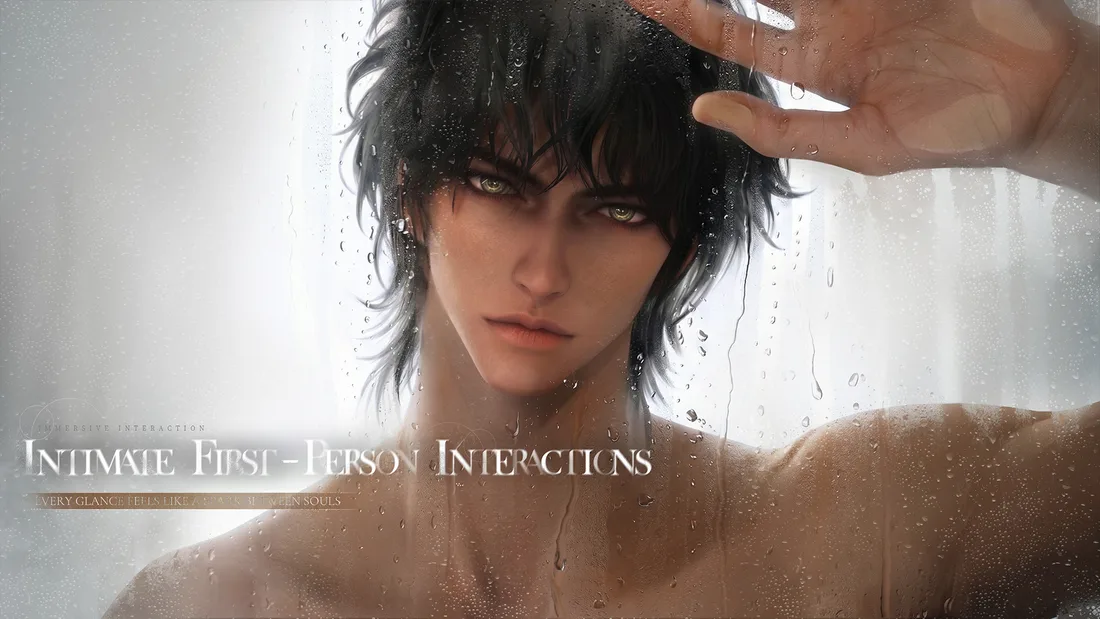 Official Silent Whispers key art illustrating the game's first-person interaction scenes