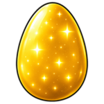 Hatched Divine! badge: a glossy gold egg with sparkles.