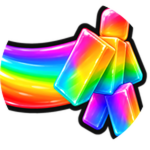 Divine Trail! badge: a blocky avatar leaving a rainbow trail.