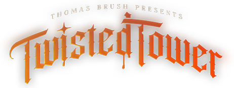Official Twisted Tower wordmark logo from the Steam library assets for App 1575990.