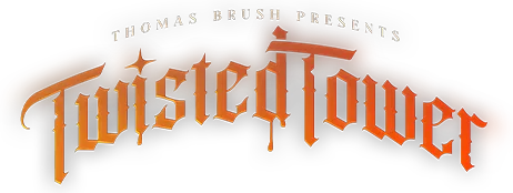 Official Twisted Tower wordmark logo from the Steam library assets for App 1575990.