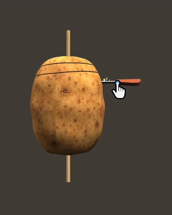 芋をながーーーく切るゲーム「ぐるぐるポテトメーカー」 — 動画のサムネイル