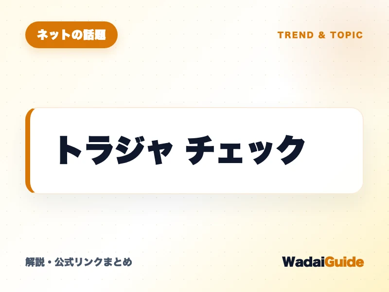 トラジャ チェック の概要図解カード
