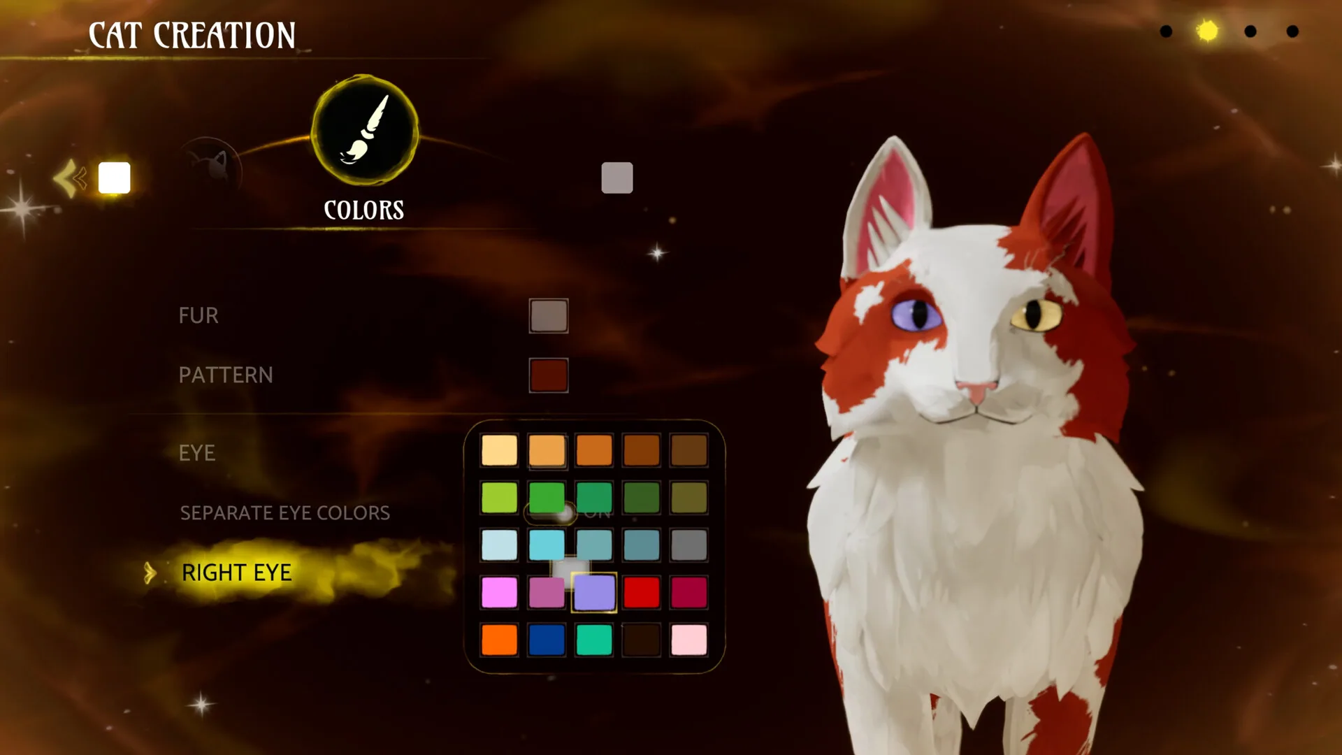 shot-7: cat creation color screen