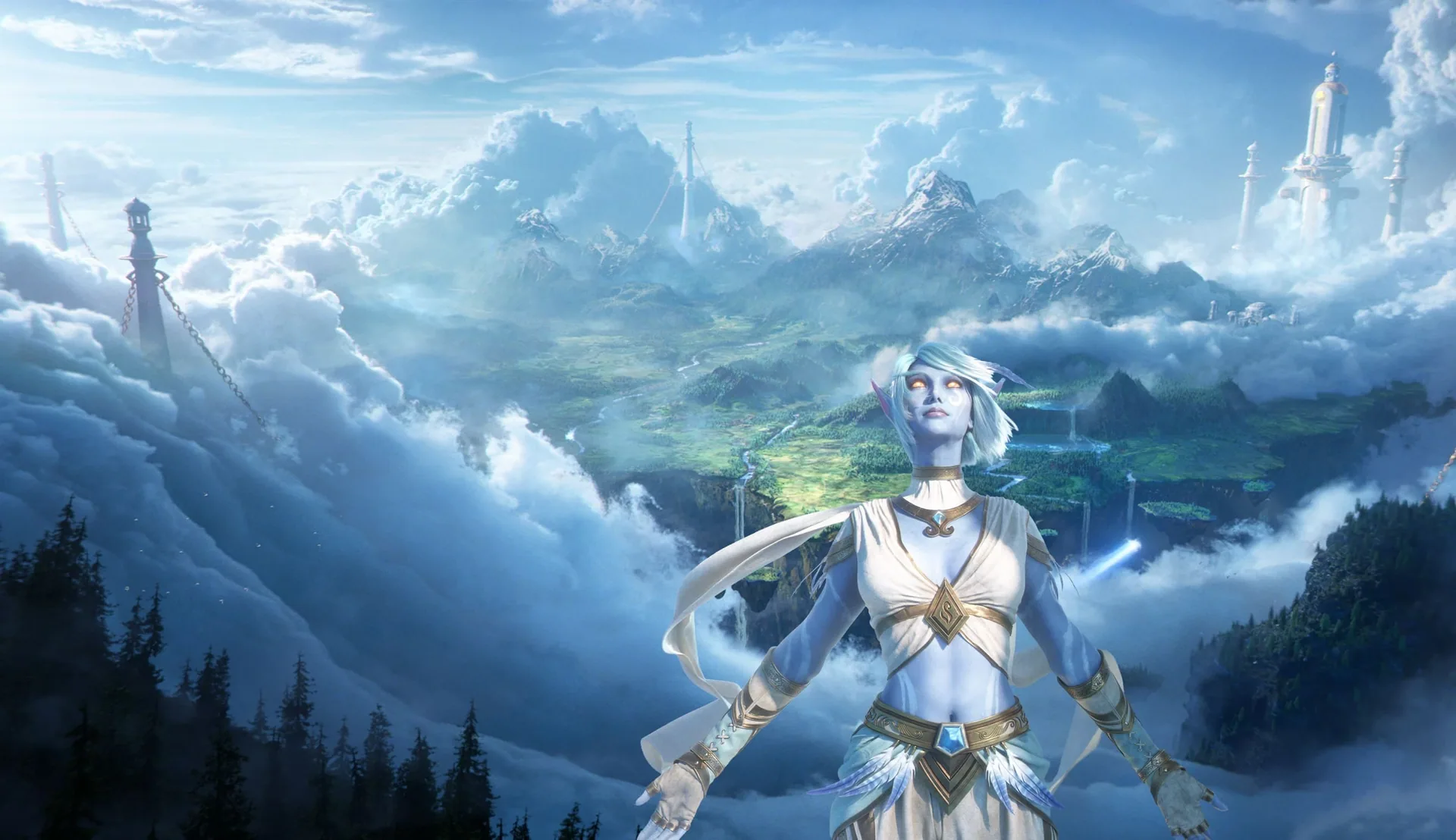 Skyborne elves on Zephras Isle