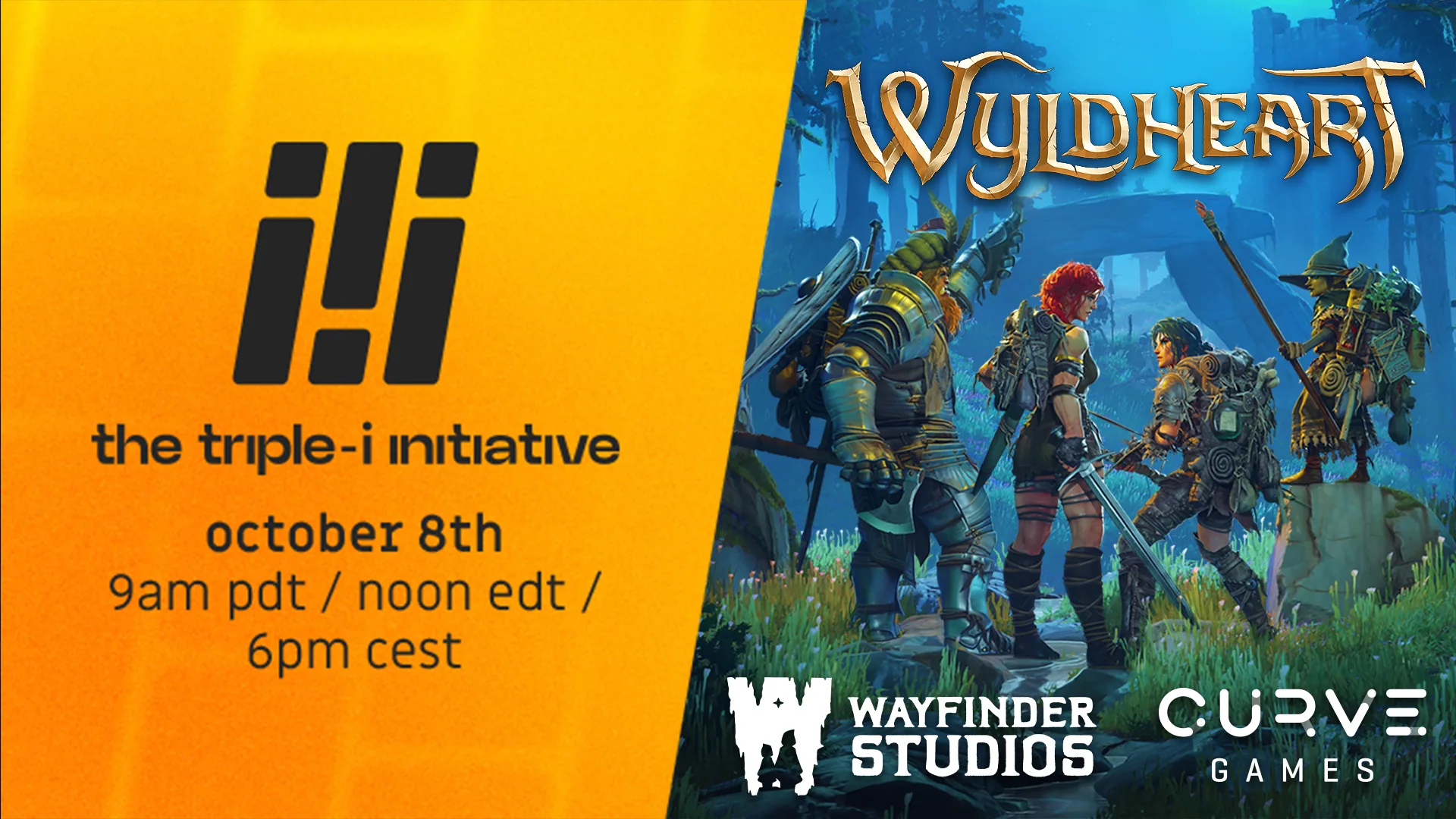 Wyldheart announcement artwork with a fantasy expedition