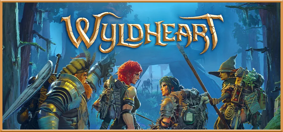 Wyldheart party beneath a blue forest sky