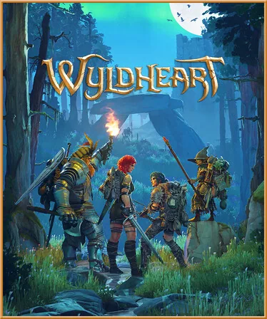 Wyldheart party travelling together through a forest