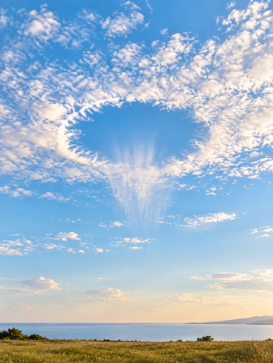 穴あき雲のイメージ