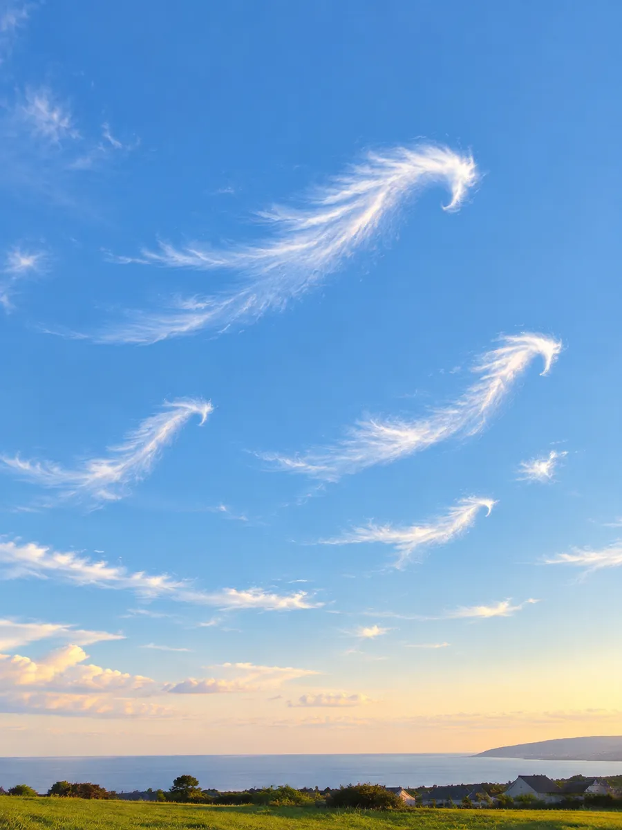 鉤状雲のイメージ